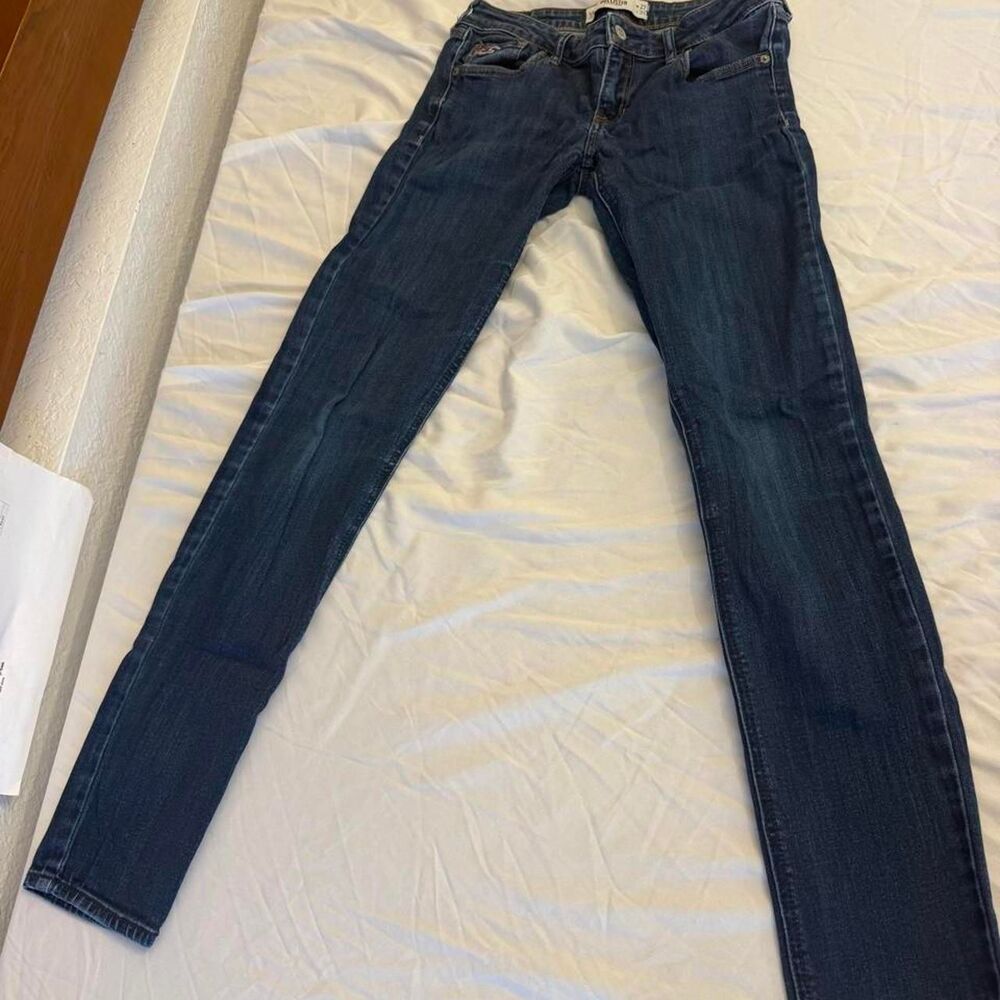 Hollister-co Women's Navy and Blue Jeans